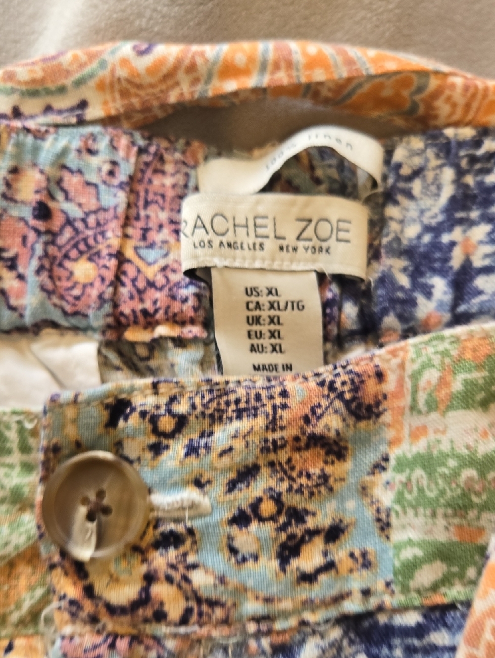 Rachel Zoe Multicolor Paisley Button-Front Waist Skirt